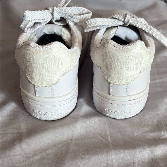 Coach White Leather Court Sneakers - Picture 3 of 6